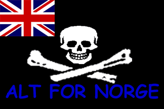[Skull and Crossbones - Norwegian Propaganda Poster]